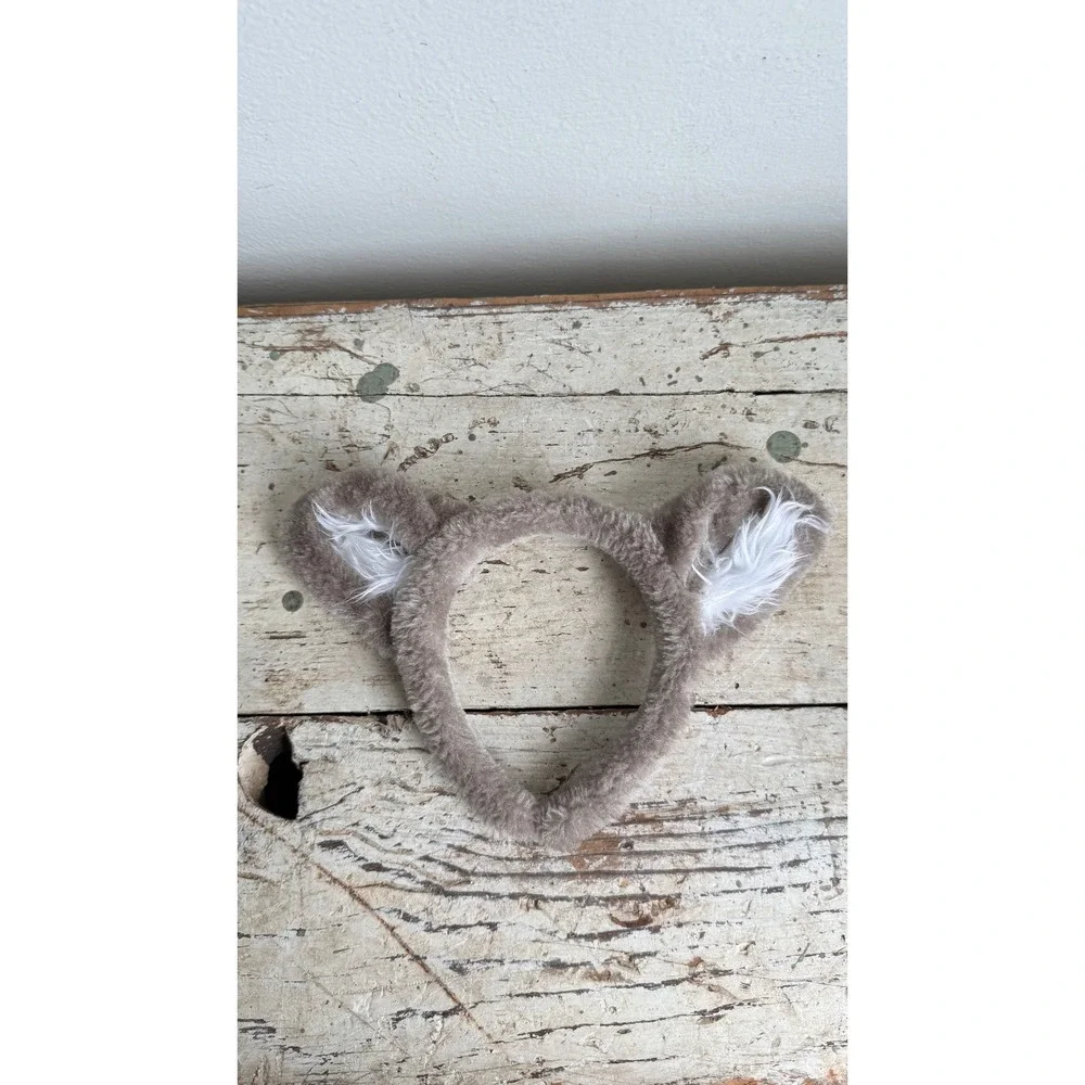 Great Wolf Lodge Brown Wolf Ears Plush Faux Fur Headband Kids Costume